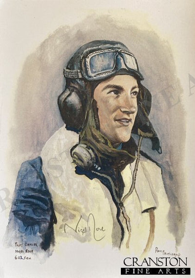 Portrait of Pilot Officer Nigel Rose, 602 Sqn by David Pritchard