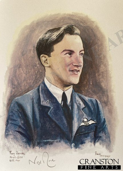 Portrait of Pilot Officer Nigel Rose, 602 Sqn (2nd Ver.) by David Pritchard
