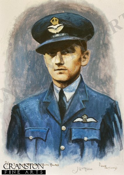 Portrait of Pilot Officer Jocelyn G P Millard, 1 and 242 Sqn (2nd Ver.) by David Pritchard