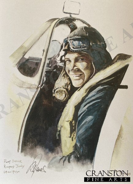 Portrait of Pilot Officer Richard Jones, 64 and 19 Sqn by David Pritchard