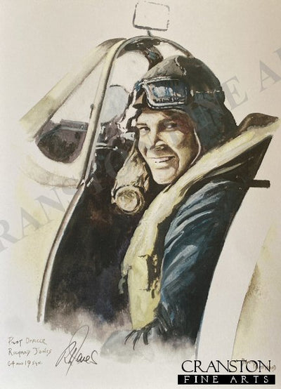Portrait of Pilot Officer Richard Jones, 64 and 19 Sqn by David Pritchard