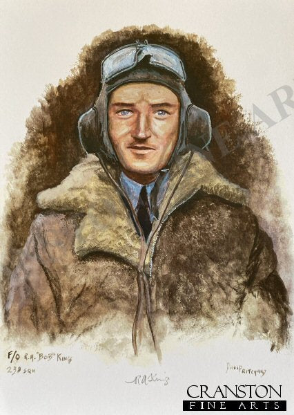 Portrait of Flying Officer Robert A. 'Bob' Kings, 238 Sqn (2nd Ver.) by David Pritchard