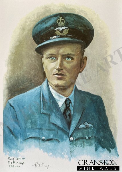 Portrait of Pilot Officer Robert A. 'Bob' Kings, 238 Sqn by David Pritchard