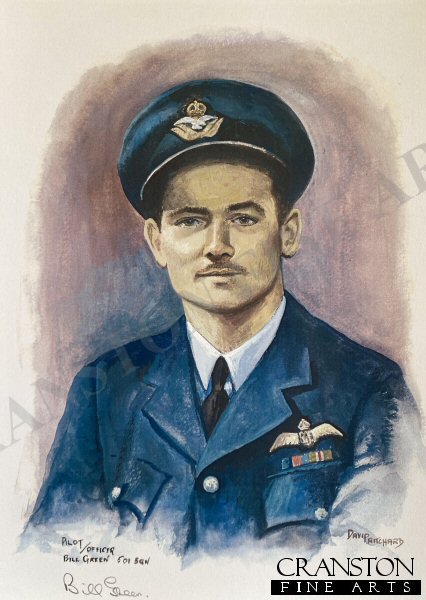 Portrait of Pilot Officer Bill Green, 501 Sqn by David Pritchard