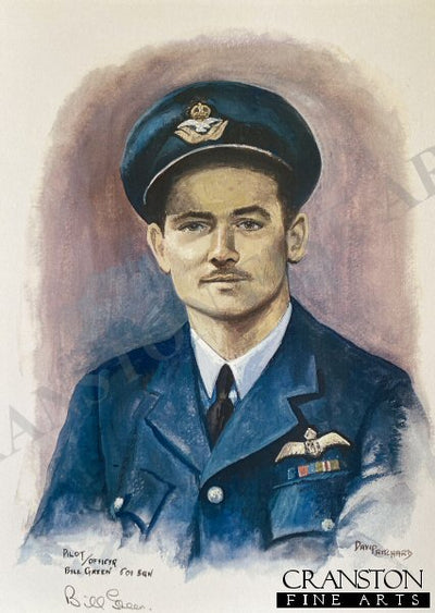 Portrait of Pilot Officer Bill Green, 501 Sqn by David Pritchard