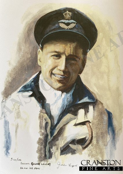 Portrait of Squadron Leader Percival Graham Legget, 46 and 249 Sqn by David Pritchard