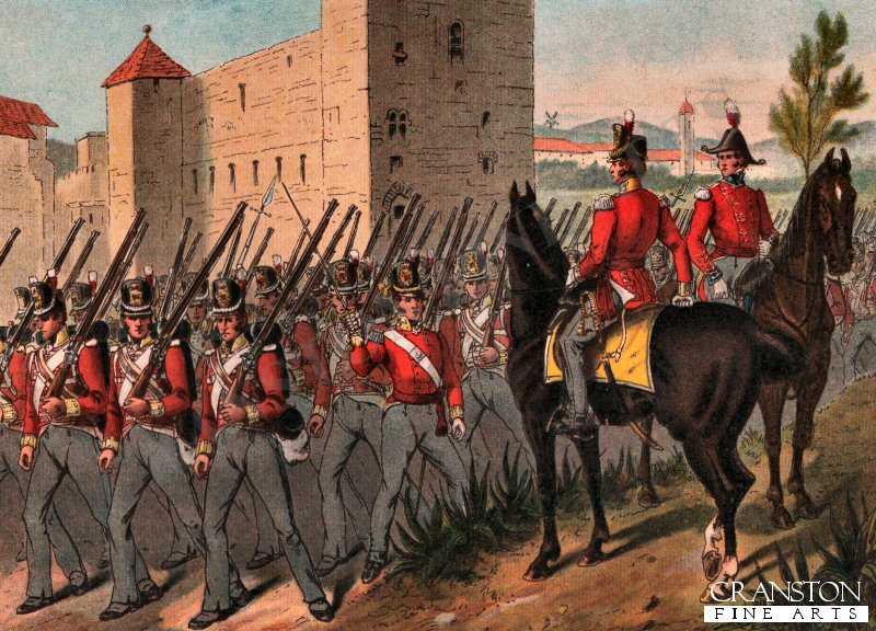 British Infantry of the Line on Service in the Peninsula 1813 by Richard Simkin. (PC)