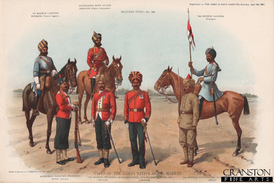 Types of the Indian Native Army, Madras by Richard Simkin (P)
