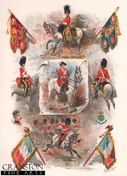 Scots Greys with Standards by Harry Payne (P)