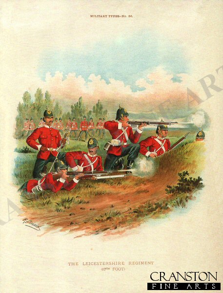 The Leicestershire Regiment by Richard Simkin (P)