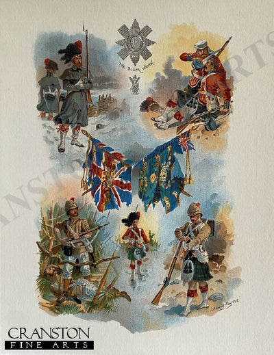 Badge and Colours of the Black Watch by Harry Payne.