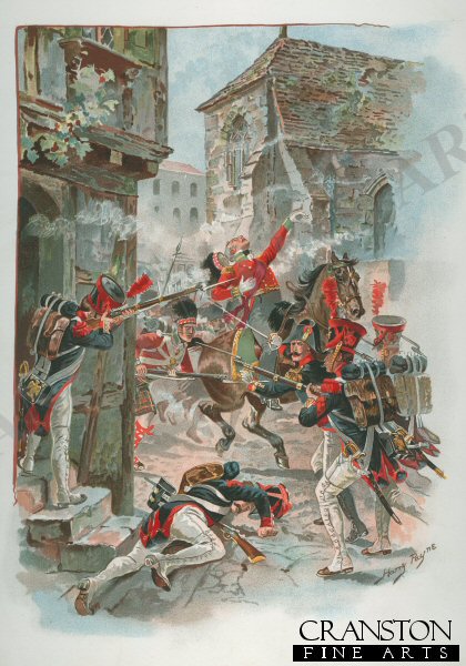 Death of Colonel Philips Cameron at Fuentes dOnoro 1811 by Harry Payne (P)