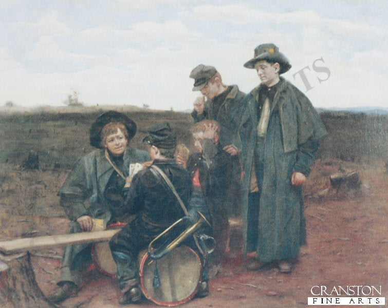 Drummer boys playing Cards by Julian Scott.