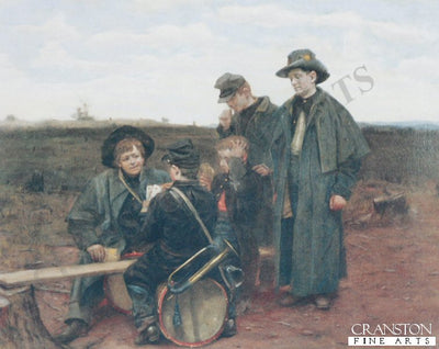 Drummer boys playing Cards by Julian Scott.