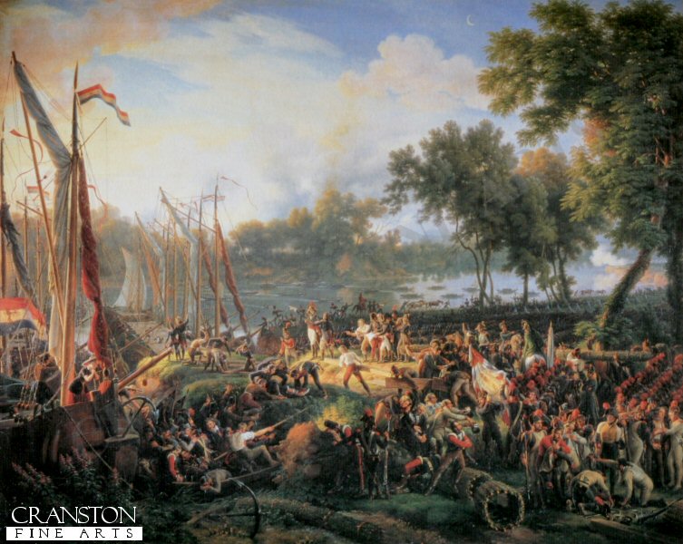 Passage du Rhine Dusseldorf, le 6th September 1795, by Louis Lejeune. (GM)