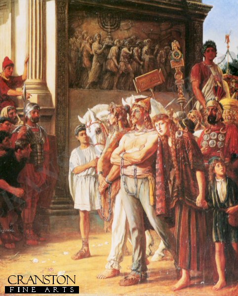 Caractacus being Paraded by the Emperor Claudius, AD50 by Thomas Davidson. (GL)