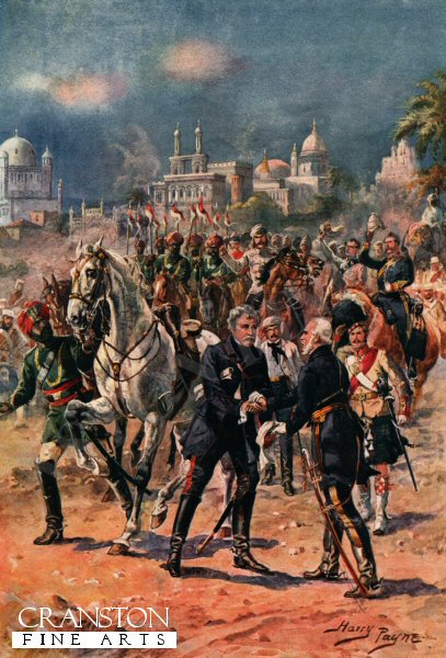 The Meeting of Sir Colin Campbell and General Outram, Relief of Lucknow by Harry Payne (P)
