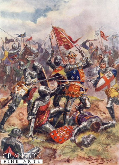 King Henry V Fights With Heroic Valour, Battle of Agincourt by Harry Payne. (PC)