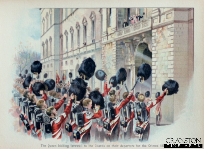 The Queen Bidding Farewell to the Guards on their Departure for the Crimea, 1854 by Harry Payne. (P)