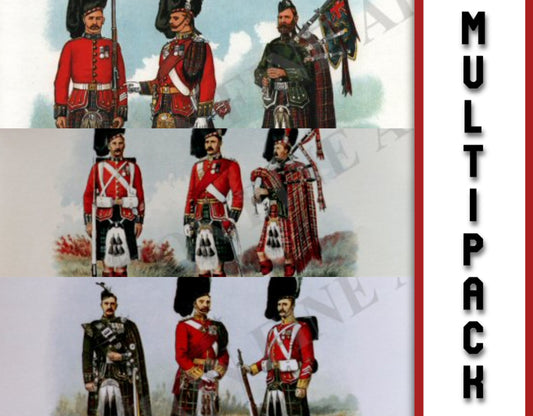 Selection of 3 Scottish Regimental Prints by Richard Simkin [Multipack]