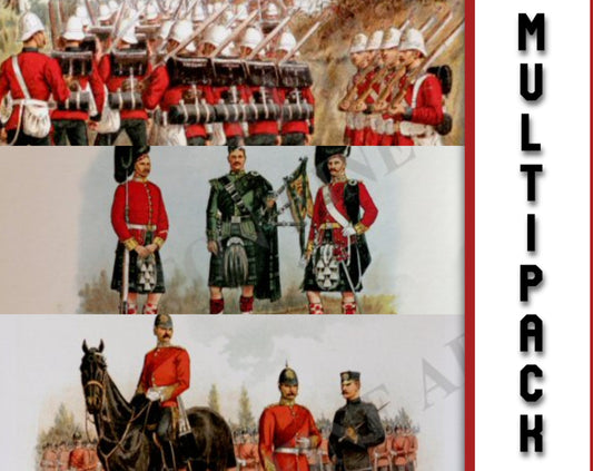 Selection of 3 British Regimental Prints by Richard Simkin [Multipack]
