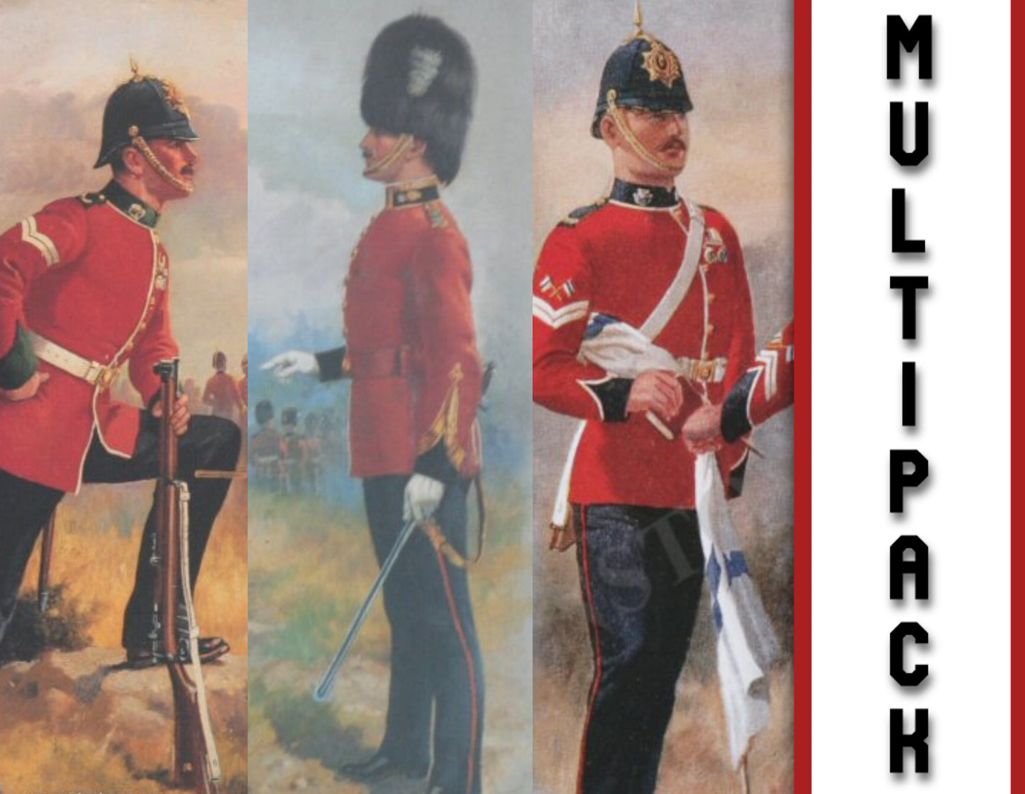 Selection of 3 Irish Victorian Era Regimental Prints by Harry Payne [Multipack]