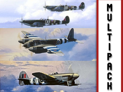 Selection of 3 Normandy landings RAF Aviation Prints by Barry Price [Multipack]