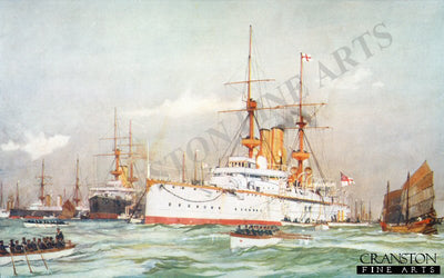 The Centurion Sir Edward Seymour's Flagship in the Far East 1900 by Charles Dixon.