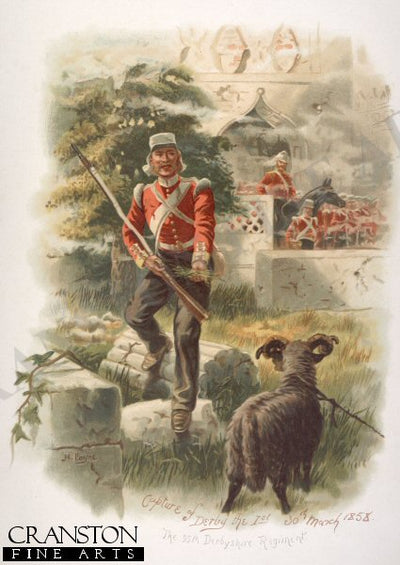 Capture of Derby by the 95th Derbyshire Regiment, the 1st of March 1858 by Harry Payne.