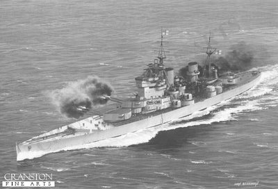 HMS King George V by Ivan Berryman. (B)