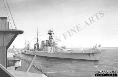 HMS Hood During the Fleet Review of 1935 by Ivan Berryman. (B)