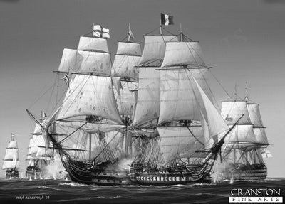 Trafalgar - The Destruction of the Bucentaure by Ivan Berryman. (B)