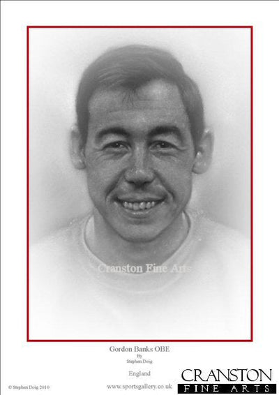 Gordon Banks OBE by Stephen Doig.