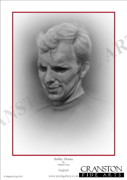 Bobby Moore - England by Stephen Doig.