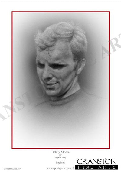 Bobby Moore - England by Stephen Doig.