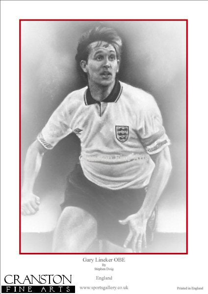 Gary Lineker OBE - England by Stephen Doig.