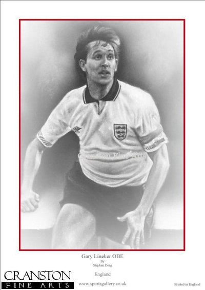 Gary Lineker OBE - England by Stephen Doig.