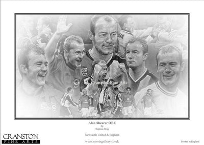 Alan Shearer OBE by Stephen Doig.