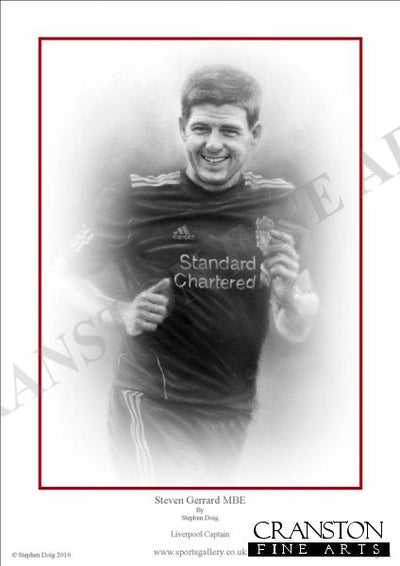 Steven Gerrard MBE - Liverpool Captain by Stephen Doig.