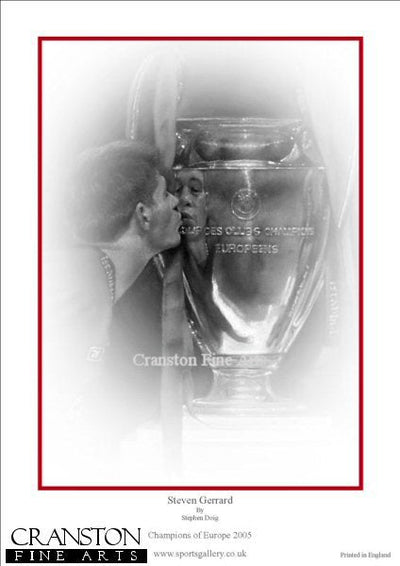 Steven Gerrard - Liverpool - Champions of Europe 2005 by Stephen Doig.