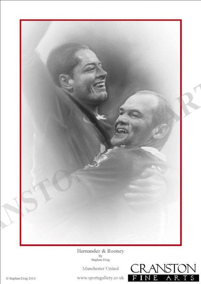 Hernandez and Rooney - Manchester United by Stephen Doig.
