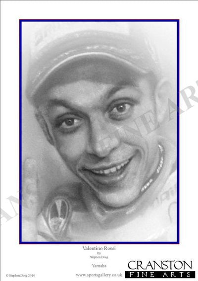 Valentino Rossi - Portrait by Stephen Doig.
