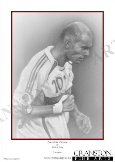 Zinedine Zidane - France by Stephen Doig.