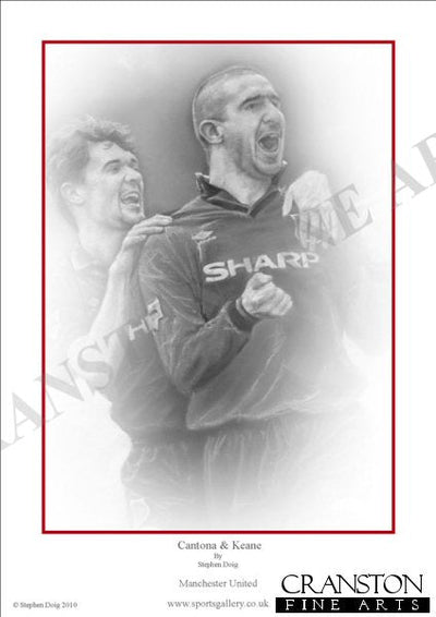 Cantona and Keane - Manchester United by Stephen Doig.