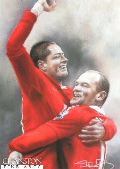 Magic Moments - Javier Hernandez and Wayne Rooney by Stephen Doig.