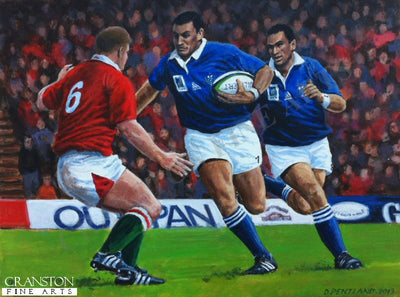 Junior Paramore playing for Samoa against Wales by David Pentland.