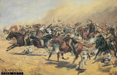 Charge of the 21st lancers by George Derville Rowlandson.