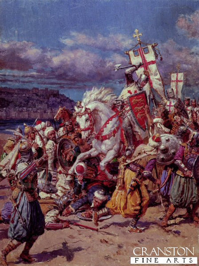 Richard Lionheart at the Battle of Acre by Matania.
