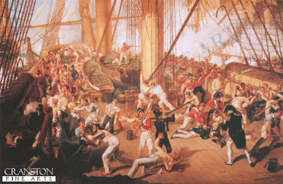 The Battle of Trafalgar Fall of Nelson by Dennis Dighton.