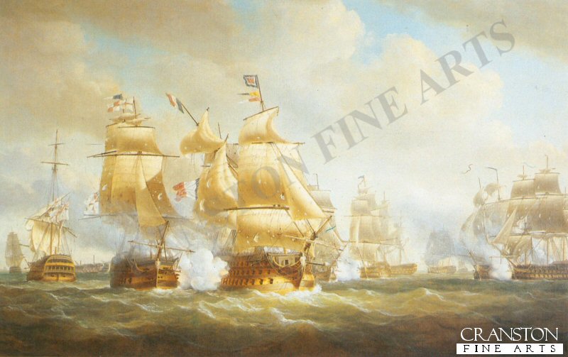Duckworths Action at San Domingo, 6th February 1806 by Nicholas Pocock.